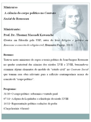 Minicurso: A ciência do corpo político no Contrato Social de Rousseau