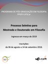 Cartaz - Processo Seletivo para o Mestrado e Doutorado - 2019.jpg