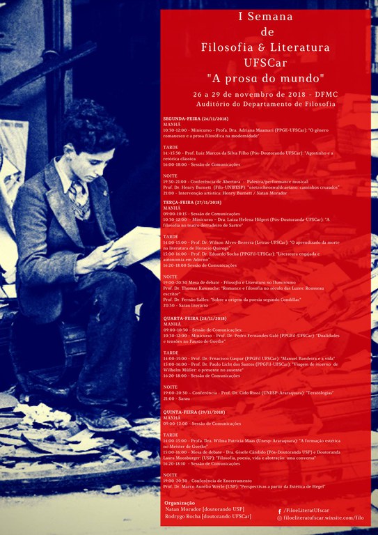 Programação - Filosofia e Literatura